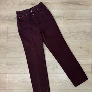 Lawman Vintage Burgundy High Rise Western Style Jean